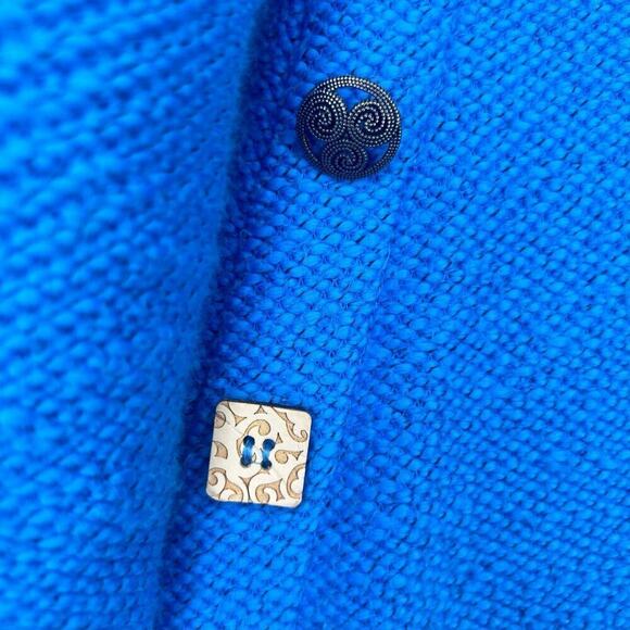 Soft Surroundings Vibrant Blue Tunic Size Small Cowl Neck - Picture 6 of 14